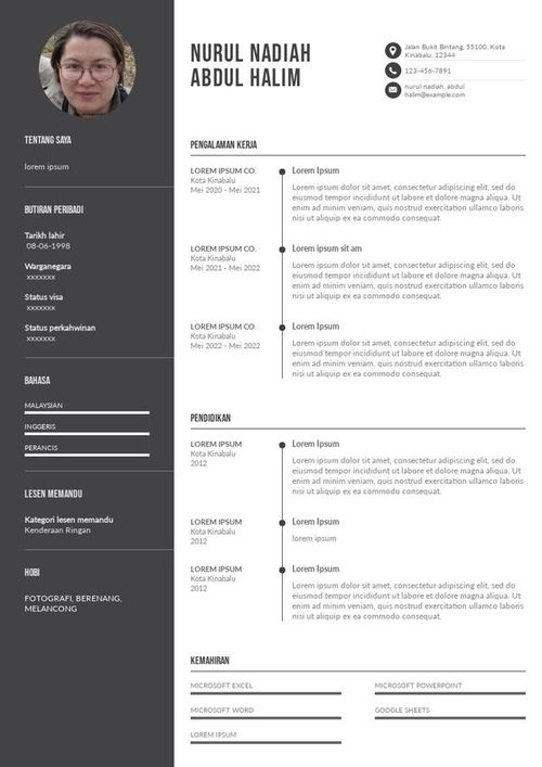 Pakar Estetik CV Panduan Menulis Resume Percuma